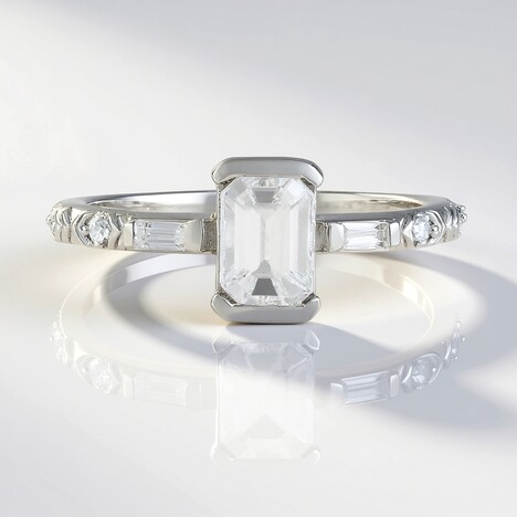 Anello in argento con Zircone (Adela Silber)