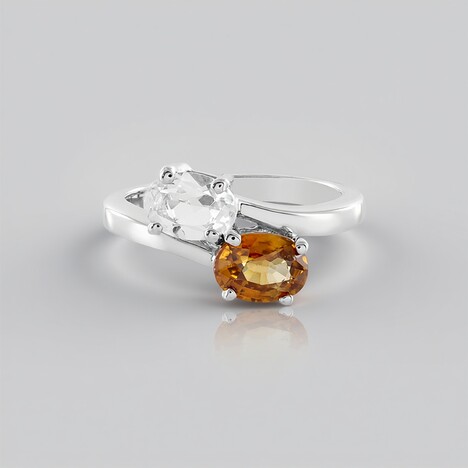 Anello in argento con Zircone Mandarino