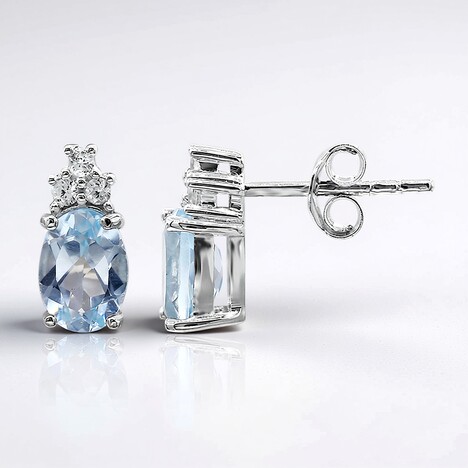 Orecchini in argento con Topazio Blu Cielo