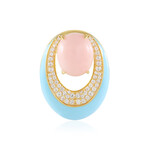 Zilveren hanger met een roze opaal (de Melo Essence)