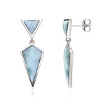 Zilveren oorbellen met larimaren