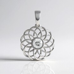 Pendentif en argent et Zircon (Ornaments by de Melo)