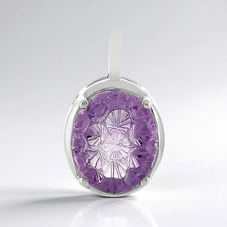 Ciondolo in argento con Ametista Rose de France