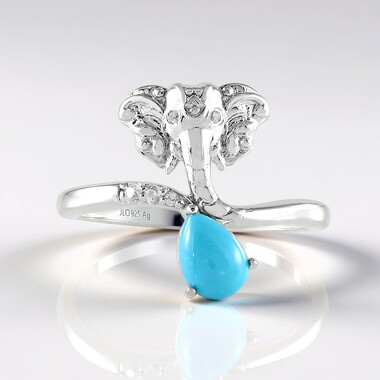Zilveren ring met een Sleeping Beauty Turkoois (Faszination Türkis)
