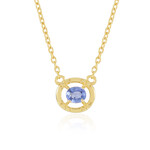 Collar en plata con Zafiro azul Ceylon