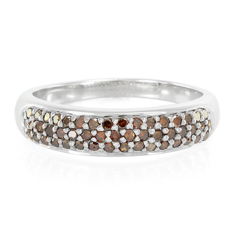 Fancy-Diamant-Silberring
