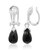 Zilveren oorbellen met zwarte agaten