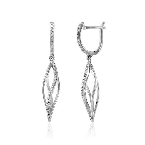 Zirkon-Silberohrringe