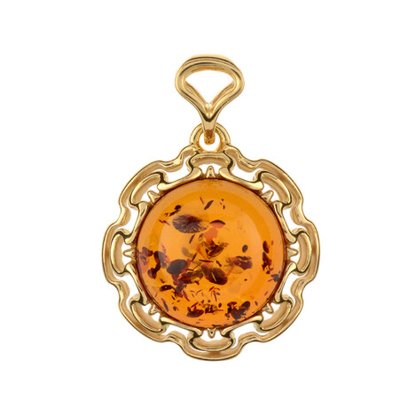 Ciondolo in argento con Ambra Baltica Cognac (dagen)