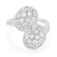 Anello in argento con Zaffiri Bianchi