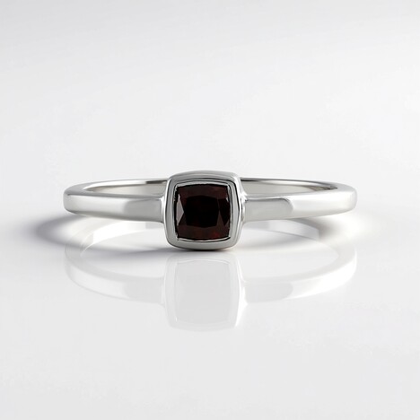 Anello in argento con Zircone Rosa
