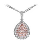 Gouden halsketting met een I1 Roze Diamant (CIRARI)