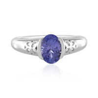 Zilveren ring met een tanzaniet (Adela Silber)