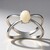 Anello in argento con Opale Bianco