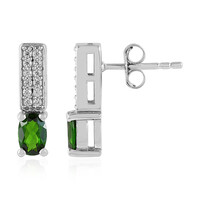 Orecchini in argento con Diopside Russo