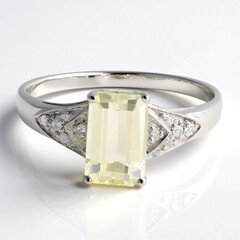Anello in argento con Kunzite Canarino