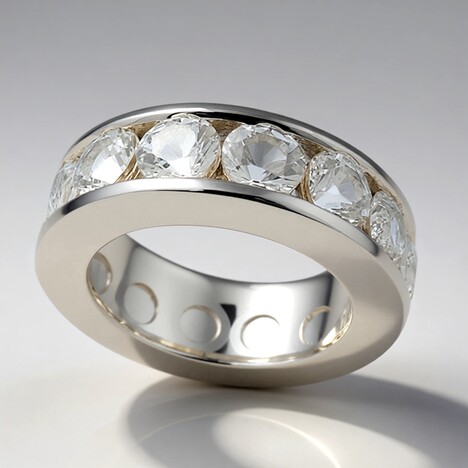 Bague en argent et Danburite