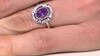 Anillo en plata con Amatista de Zambia