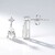 Boucles d'oreilles en argent et Topaze blanche