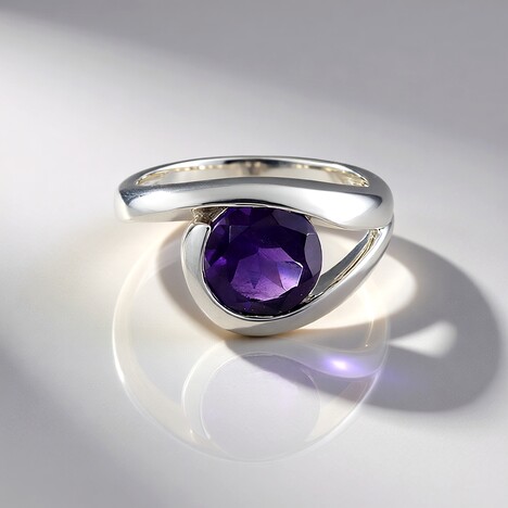 Anello in argento con Ametista