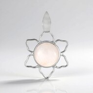 Colgante en plata con Piedra de luna arco iris de Bihar