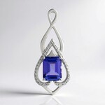 Ciondolo in oro con Tanzanite AAA (de Melo)