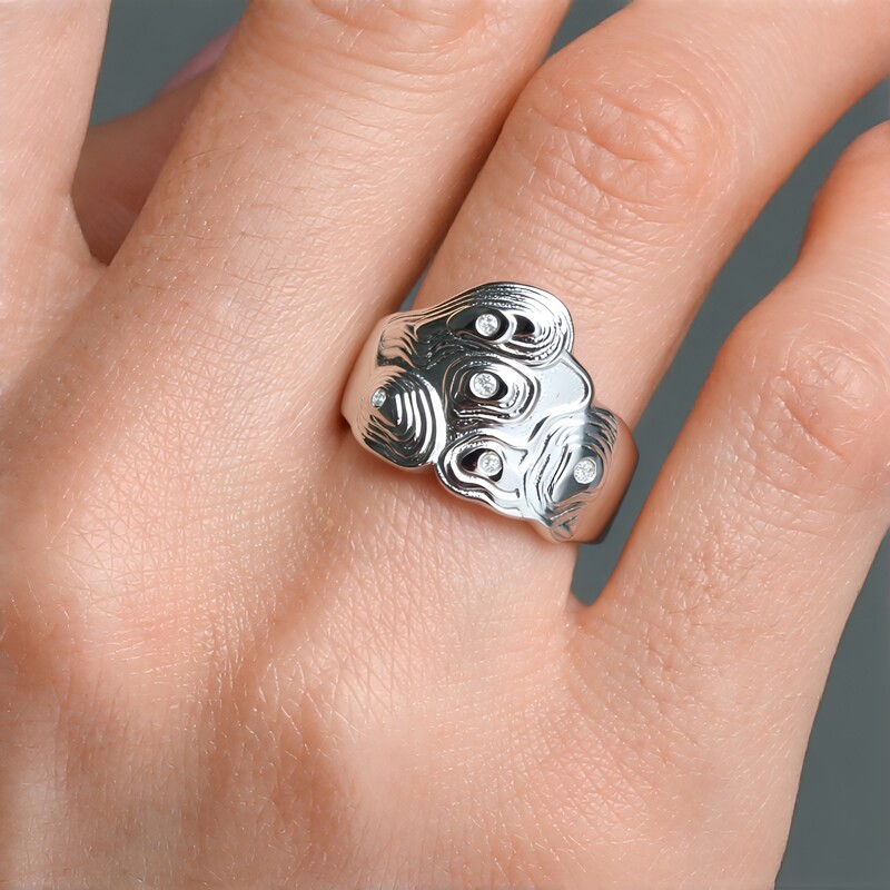 I2 (H) Diamond Silver Ring (SAELOCANA)