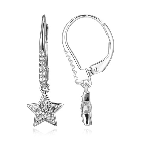 Orecchini in argento con Topazio Bianco