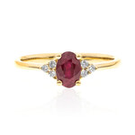 Anello in oro con Rubino Mozambico AAA