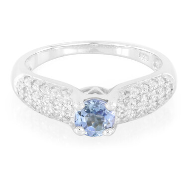 Zilveren ring met een fancy tanzaniet