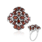 Mosambik-Granat-Silberring