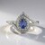 Anello in argento con Zaffiro Ceylon Blu (non riscaldato)