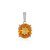 Pendentif en argent et Quartz mystique orange