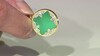 Zilveren halsketting met een groene agaat (Adela Silber)