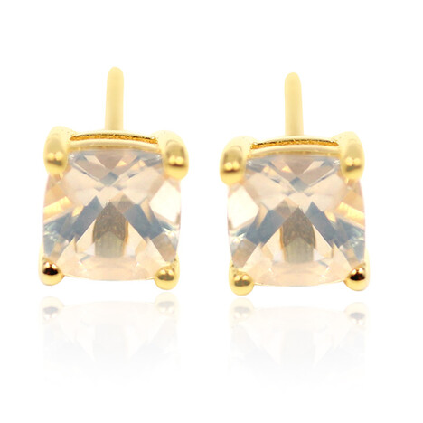 Boucles d'oreilles en argent et Quartz bleu lunaire