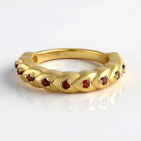 Anello in argento con Zircone Arancione (SAELOCANA)