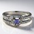 Anello placcato in platino con Tanzanite non riscaldata