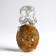 Ciondolo in argento con Quarzo Dinosauro