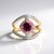 Anello in oro con Granato Magenta (SUHANA)