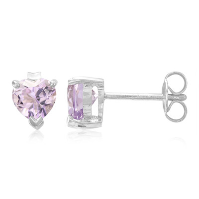 Rose de France Amethyst Silver Earrings