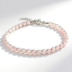 Bracciale in argento con Quarzo Rosa