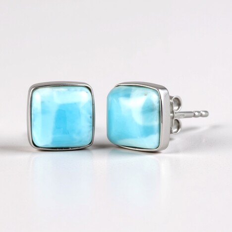 Orecchini in argento con Larimar