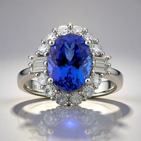 Anello in oro con Tanzanite AAA (CIRARI)