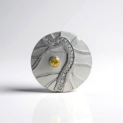 Ciondolo in argento con Zircone Giallo (MONOSONO COLLECTION)
