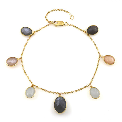 Zilveren armband met een Zilveren Maansteen (KM by Juwelo)