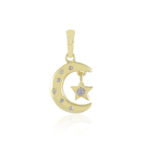 Zilveren hanger met een I2 (I) Diamant