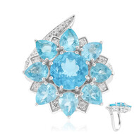 Zilveren ring met een Blauwe apatiet (de Melo Essence)