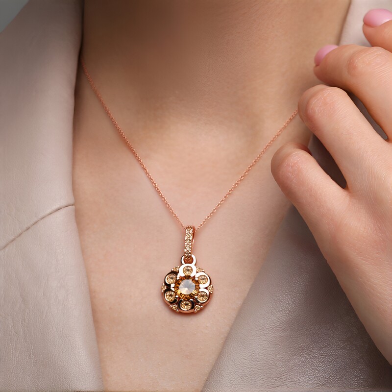 Gouden hanger met een VS1 Argyle-Rose de France-Diamant (Annette)