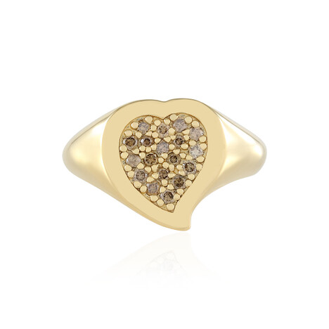 Bague en argent et Diamant chocolat I2