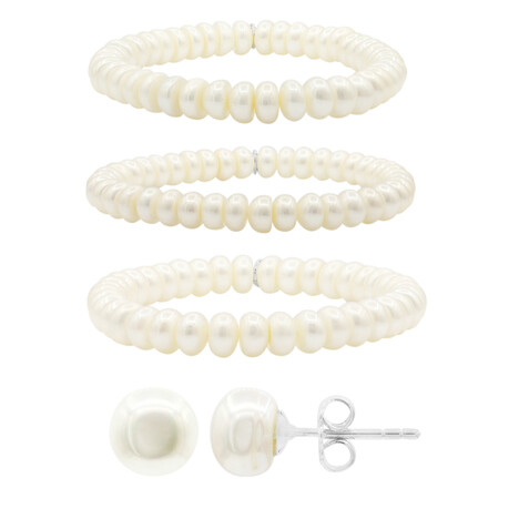 Parure in argento con Perla di Acqua Dolce (TPC)